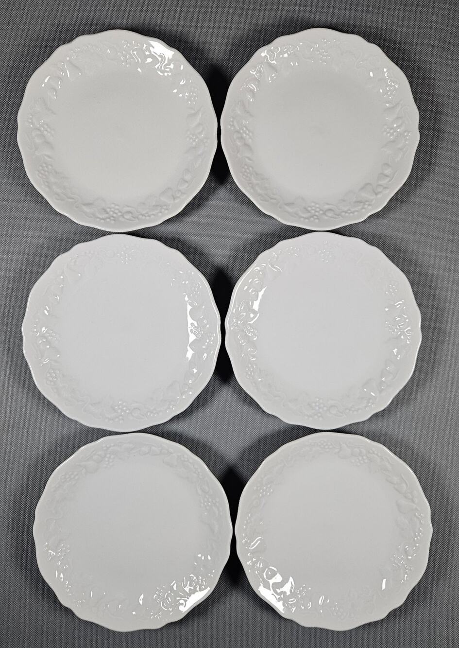 Philippe Deshoulières California Blanc de Blanc Bread & Butter Plates, Set of 6